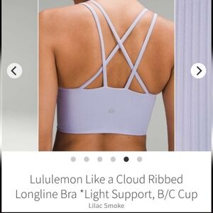 Lululemon Like a Cloud Longline Ribbed Bra